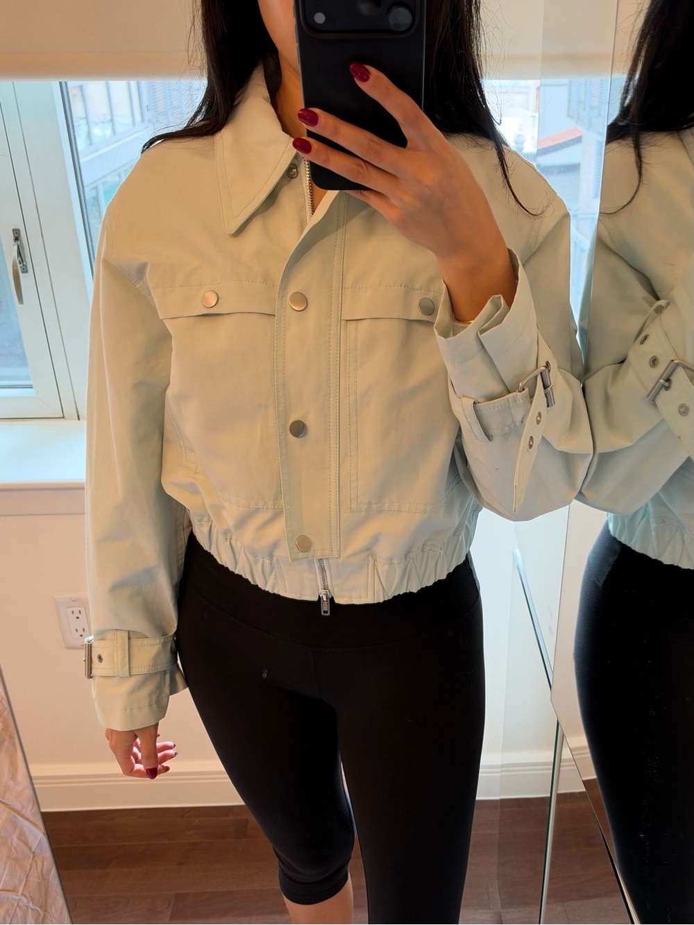 Phillip Lim Women's Light Blue Utility Cropped Jacket